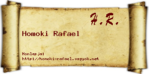 Homoki Rafael névjegykártya
